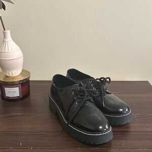 Inky platform Oxfords